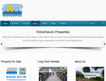 Tablet Screenshot of fisherhaven.co.za